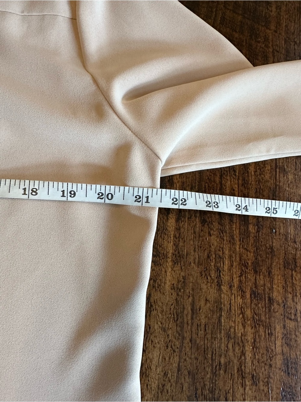 Alex Marie | Beige Minimalist Neutral Button Down Long Sleeve Blouse, Size M - Picture 6 of 7